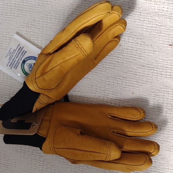 NWT Flylow Magarac Glove Leather Natural/Black Mens Work Gloves Size XS - Picture 5 of 7